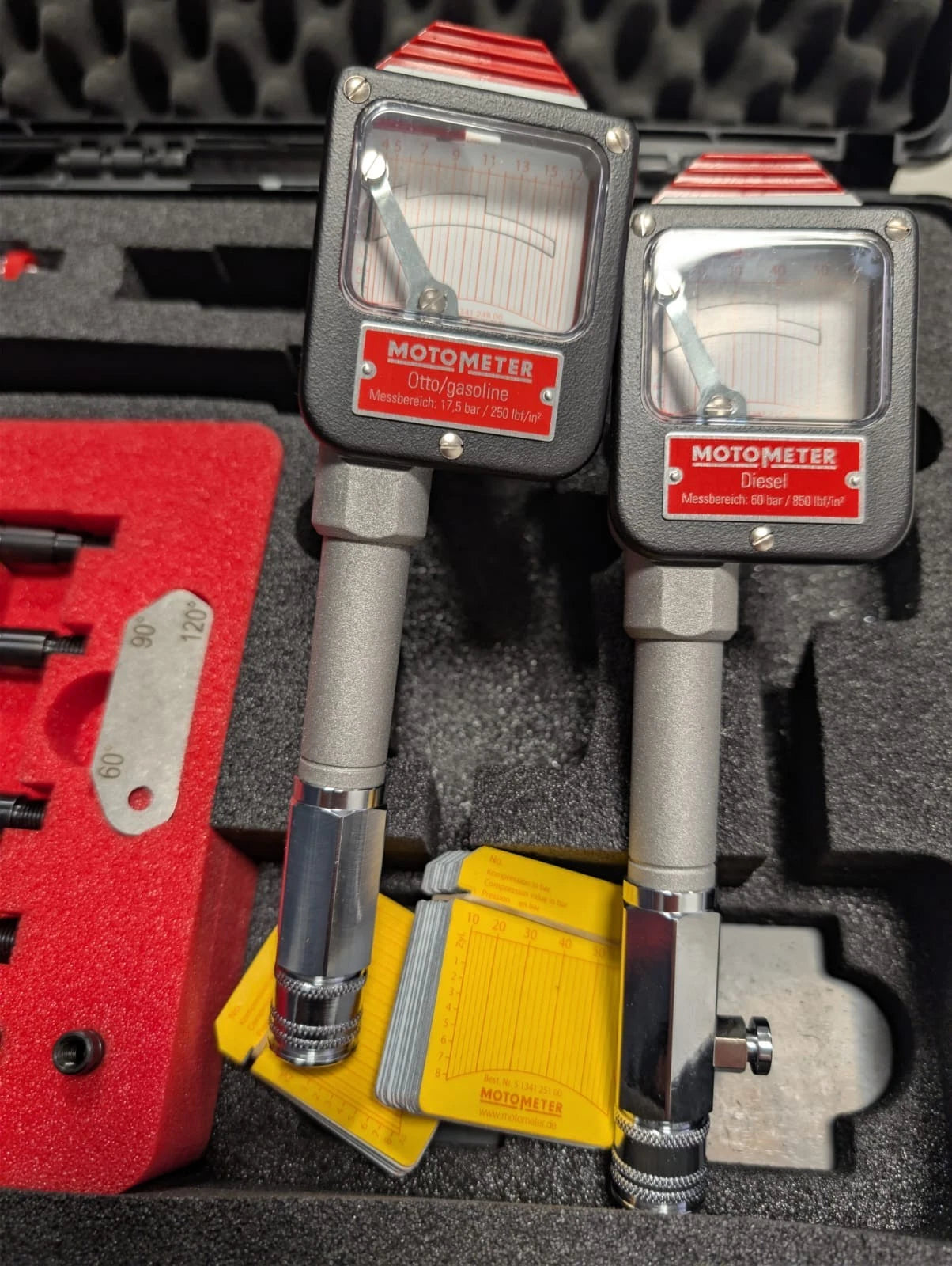 Kompressionsdruckschreiber Plus-Set für Benzin- und Dieselmotoren